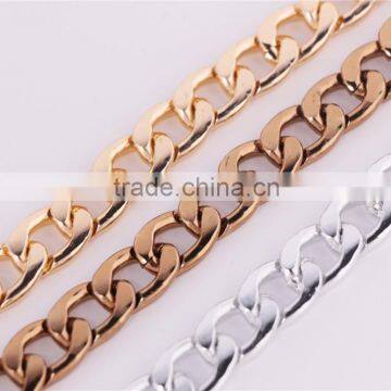 Handbag hardware accessories metal oval chain,Decorative bag parts metal chain,Detachable handbag metal chain