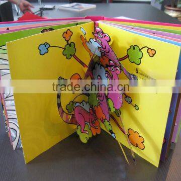 Cheap custom printing OEM coloring hardcover children 3d pop up story book