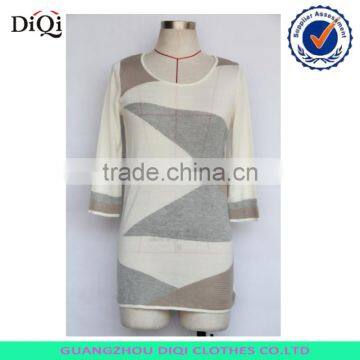 Women white and gray viscose summer dress