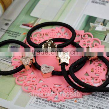 Fashion Women Cute Black Elastic Hair Bands Girl Hairband Hair Rope Gum Rubber photo-4