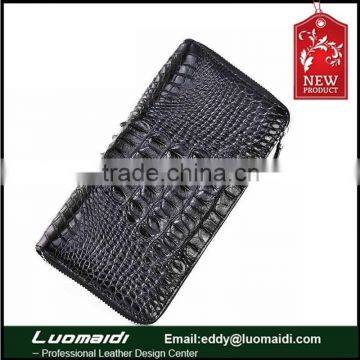 genuine crocodile leather long wallet for men clutch bag men's business multi-card bits wallet