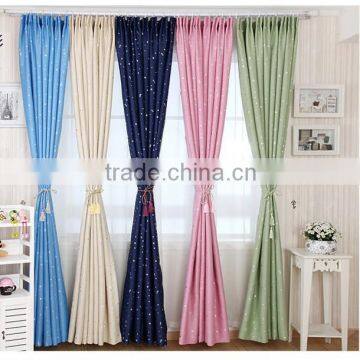 Printed little star polyester blackout fabric for kids room
