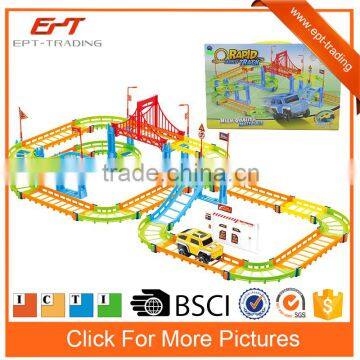 73pcs electric slot racing car magic track toys set for kids