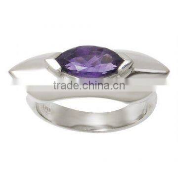 amethyst ring in silver, 925 sterling silver amethyst ring