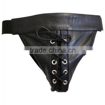 Leather Eyelets Design leather jock Fetish Mens underwear mens gift