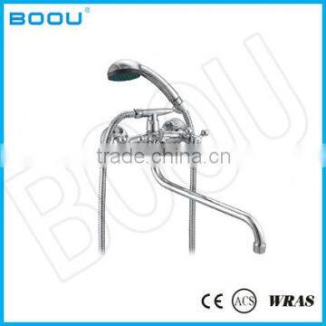 (ZQ5310-3)BOOU double cross handle mordern bathroom bath faucet