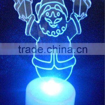 hot selling led santa tealight for christmas,led table light,led christmas gift light