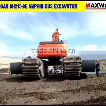 35 Ton Floating Pontoon Undercarriage Excavator with Side Pontoon , Small Pontoon . CE , EPA , SGS, ISO , Model: MAX220SD