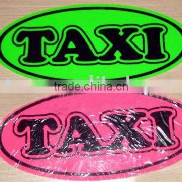 PVC shinning Taxi logo adevertising Sticker