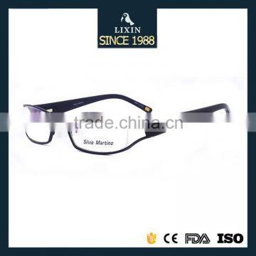 Luxury Brand New Design Metal Full-Rim Glasses Frame Rhinestone Women Black/Gray/Brown/Silver Frame Wide temple SM4029