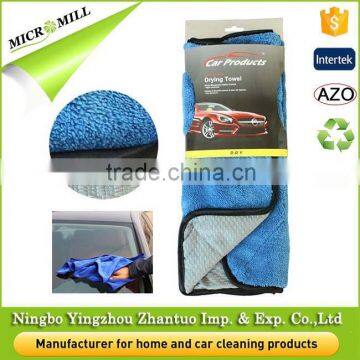 Microfiber double designs auto care glass window polishing cloth
