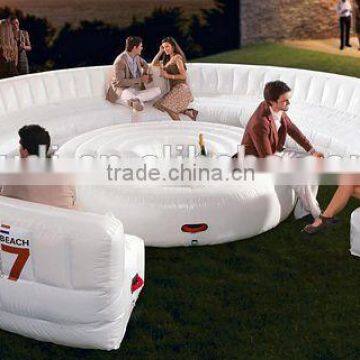 party inflatable couch/Inflatable furnoture /beach inflatable round-shaped sofa