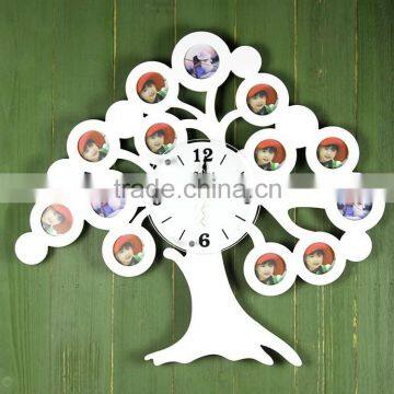 2015 Minimalist Living Room Multi Photo Frame Wall Clock