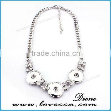 Cheap price silver wholesale fashion jewelry button necklace for sale