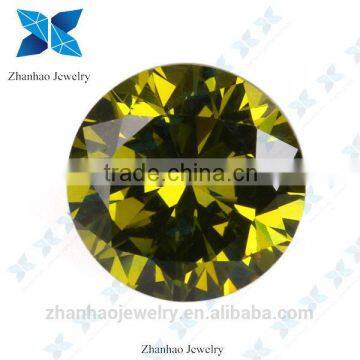 china factroy light olive- 2mm cz loose colored peridot stone