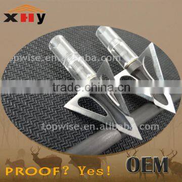 Custom 125 Grain Steel Archery Hunting Broadhead for compound bow hunting