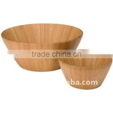 Bamboo Salad Bowl Natural Serving Dish Kitchenware Dining