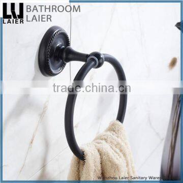 Customized Bathroom Designs Zinc Alloy ORB Finishing Bathroom Accessories Wall Mounted Towel Ring photo-2