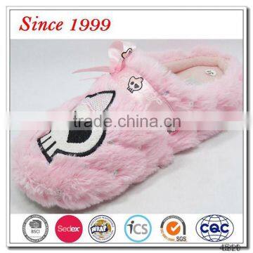 pink fuzzy flat slippers for girls