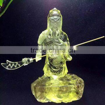 Hot sale Nature crystal citrine Martial god of wealth