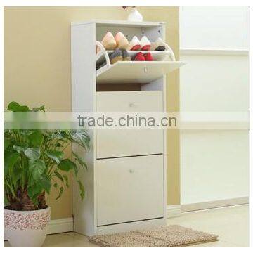 White wall mounted shoes rack decorating your house