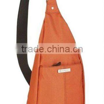 trendy orange sling backpack