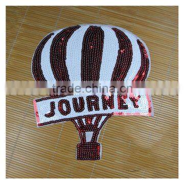 custom sequin hydrogon balloon applique patches