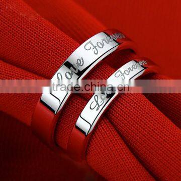 Fashionable 925 Silver Plated Wedding Couple Rings Fashion Jewellery Engagement Ring for Lovers Jewelry Wholesale photo-4