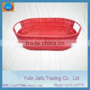 2012 new item red oval coloured plastic storage basket