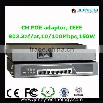 best price 150w 8CH POE adaptor(SPOE08)