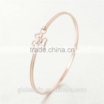 Fashion Jewelry 14K Gold Plated Anklets Bangles With Clear Cz