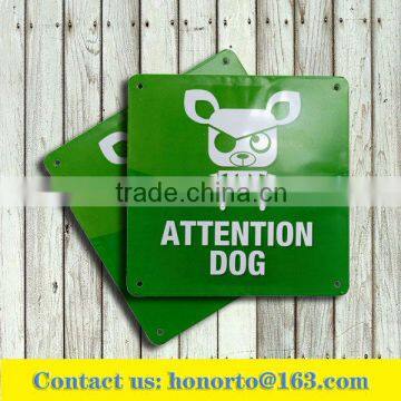 Attention Dog Metal Warning Sign Embossed Warning Sign Printing Warn Sign