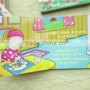 custom colorful professional children cardboard book printing in China