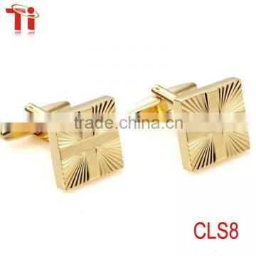 Fashion stainless steel Mens Accessories custom cufflinks, gold engraved square cufflinks for men