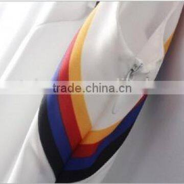 White Snoopy Print Pleated Belt Sleeveless Chiffon Dress photo-4