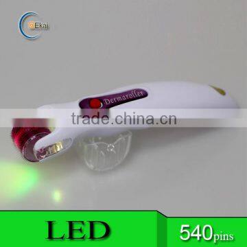 Photon Led Derma Roller Micro Meso Skin Roller With Replaceable Tips