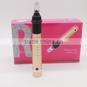 rechargeable vibration micro needle dermapen roller stamp pen