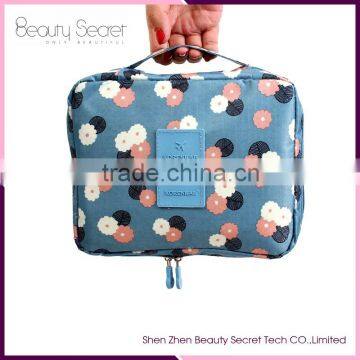 Make up travel cosmetic bags blue protable cosmetic bag