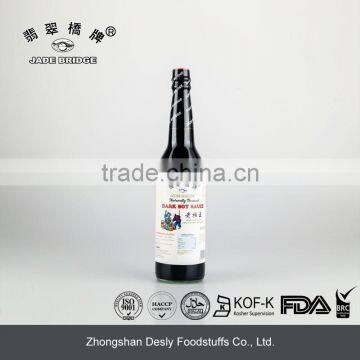 Hot sale zero additives bulk soy sauce 625ml