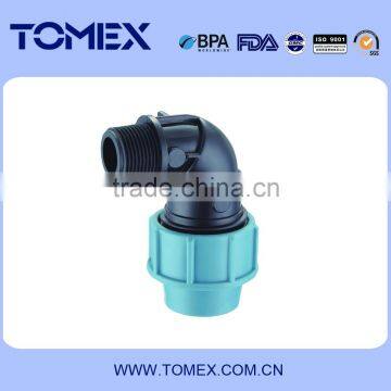 High quality PP water compression fittings for irrigation on sale