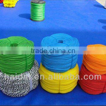 PP/PE colored 3 strands twisted rope