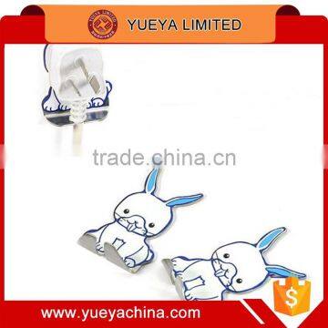 Multifunctional Cute QQ Penguin Shaped Stainless Steel Sticky Hanger Hooks 2pcs Set photo-3