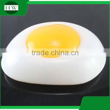 Plastic Mini Decorative Poached Fried Egg Battery Operated Sensor Led Study Reading Desk Table Touch Night Light Lamp photo-4