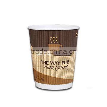 promotion hot sale disposable cheap coffee ripple wall paper cups