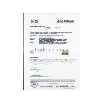 SGS Certificate