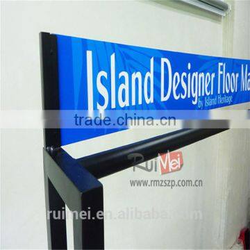 Floor Standing Portable Hanging Rug Display Metal Rack