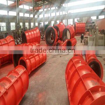 Concrete pipe making machine with steel mould in China.