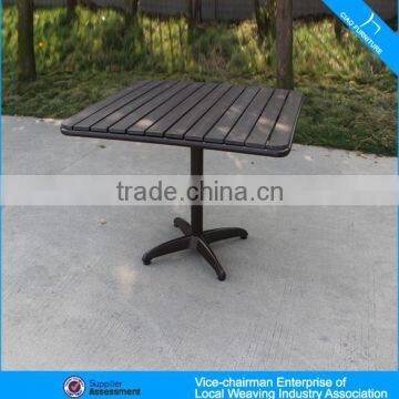 Foshan Outdoor Furniture Garden Rattan Table and Chair With Plastic Wood photo-4
