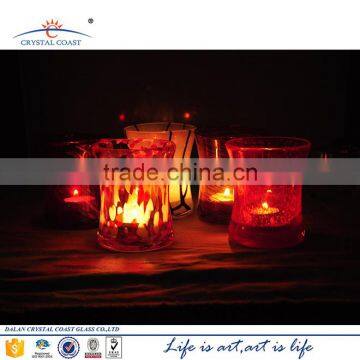 HANDCRAFTED VOTIVE GLASS CANDLE HOLDER; EMPTY WAX CANDLE HOLDER photo-3