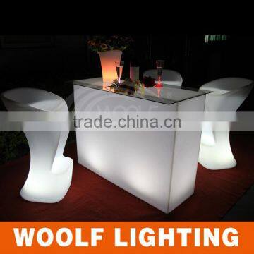 Glowing Rectangular LED Cocktail Lounge Table LED Party Events Lighting Up Decorative Table photo-5